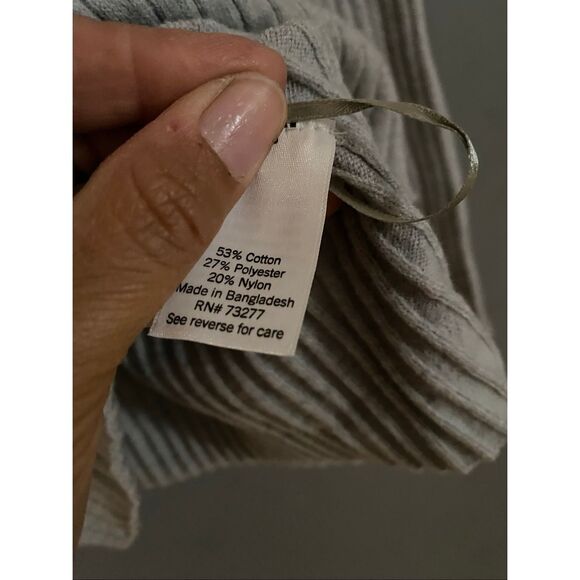 Croft & Barrow Grey Ribbed Turtleneck Sweater Size XXL NWOT - Picture 5 of 6